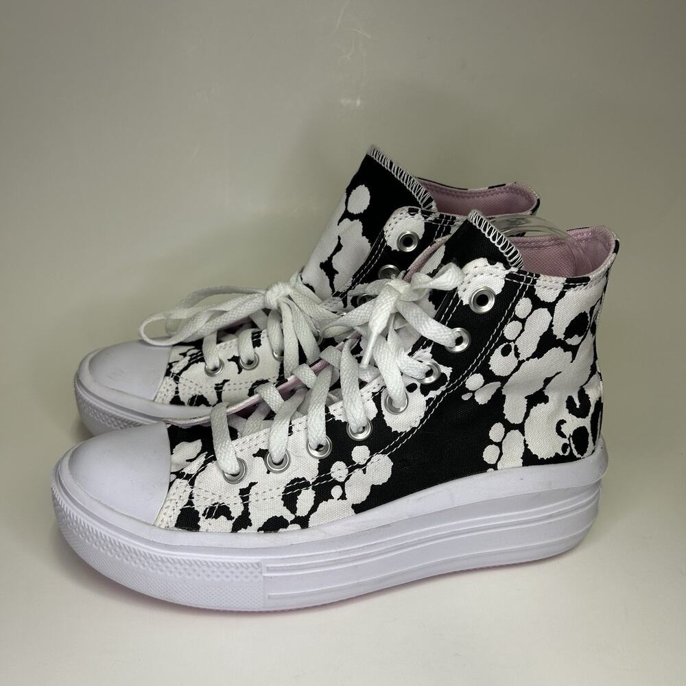 Converse Chuck Taylor All Star Move Hi Black White Platform Sneakers Women 8.5